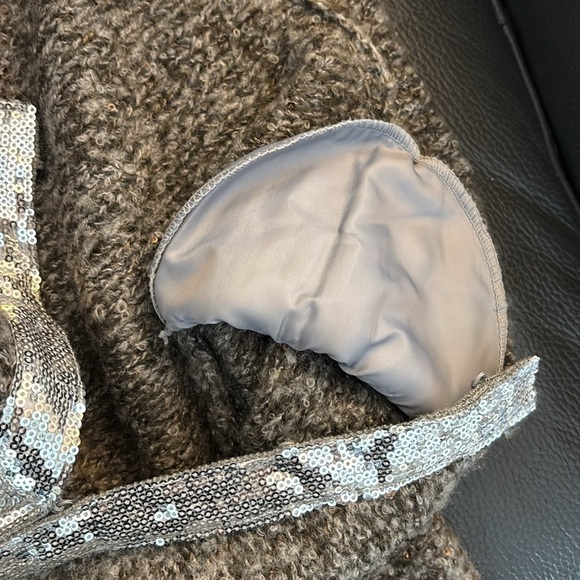 Banana Republic Knit Holiday Mohair Blend Cardigan with Sequin Detail Sz M - Picture 8 of 10